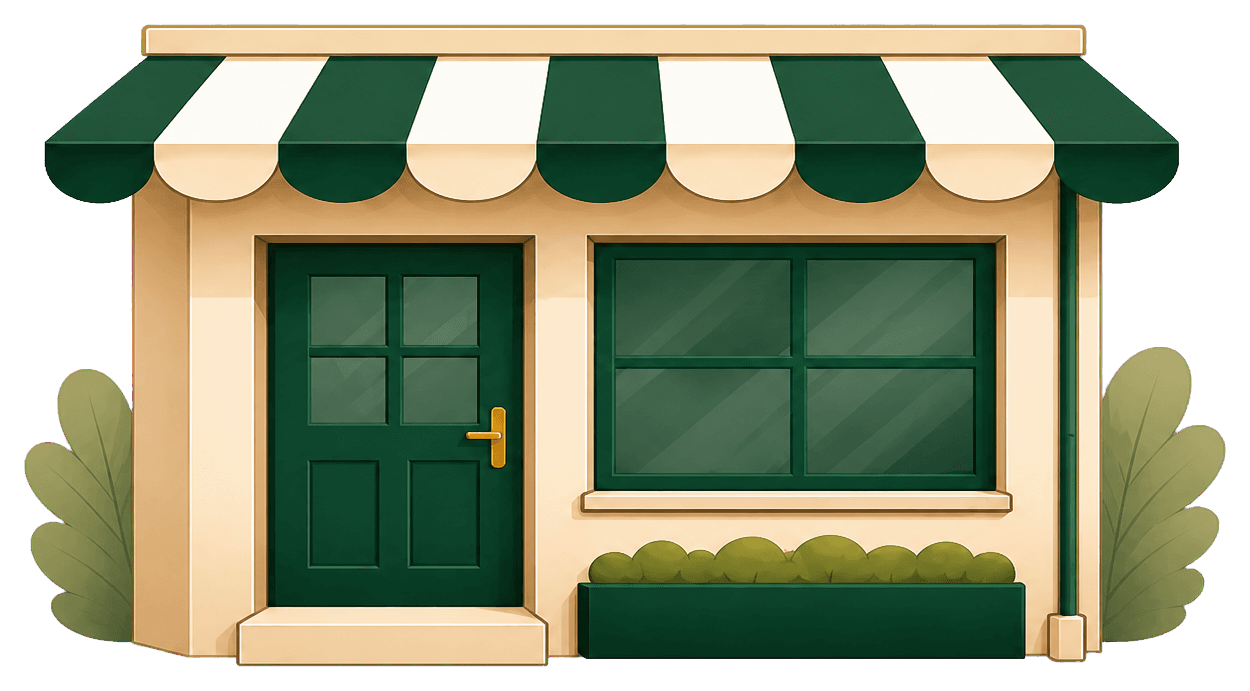 Illustration of a local shopfront
